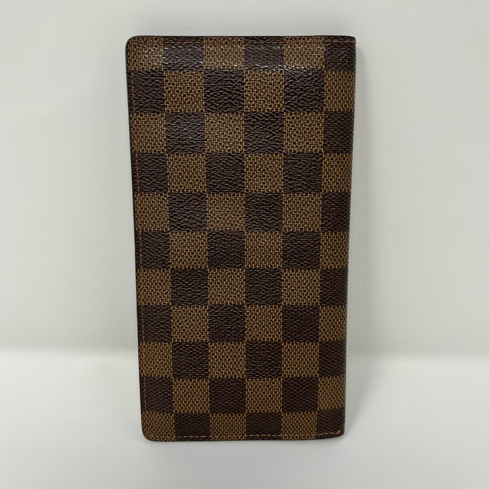 Louis Vuitton Brown long Damier Ebene wallet